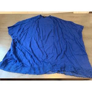 blue light weight LOVE CAMERON cardigan sweater size plus 1X